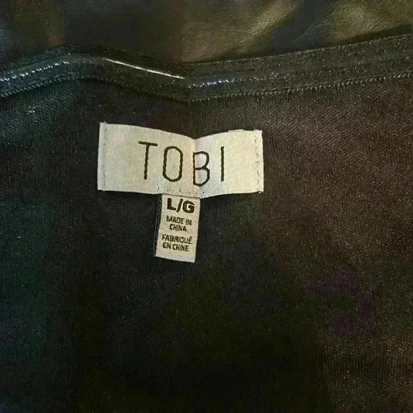 RACHEL TUBE TOP - BLACK Faux Leather - Picture 7 of 9